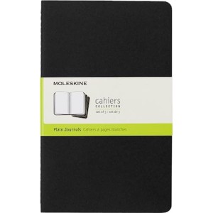 Moleskine Set Di 3 Quaderni 13x21 Pagina Bianca Copertina Nera in Cartoncino