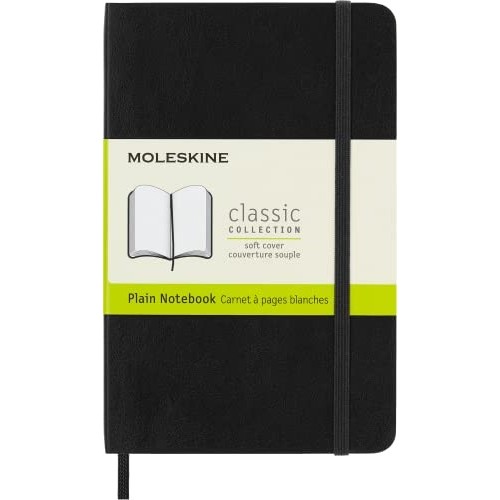 Taccuino Moleskine Copertina Morbida Pagina Bianca 9x14 Nero