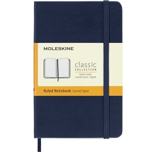 Taccuino Moleskine Copertina Rigida a Righe 9x14 Blu Zaffiro