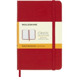 Taccuino Moleskine Copertina Rigida a Righe 9x14 Rosso Scarlatto