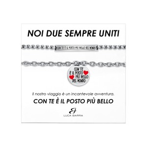 BRACCIALI COPPIA IN ACCIAIO CON TE E' IL POSTO PIÙ BELLO