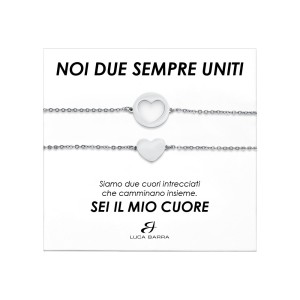 BRACCIALI DONNA IN ACCIAIO CON CUORI