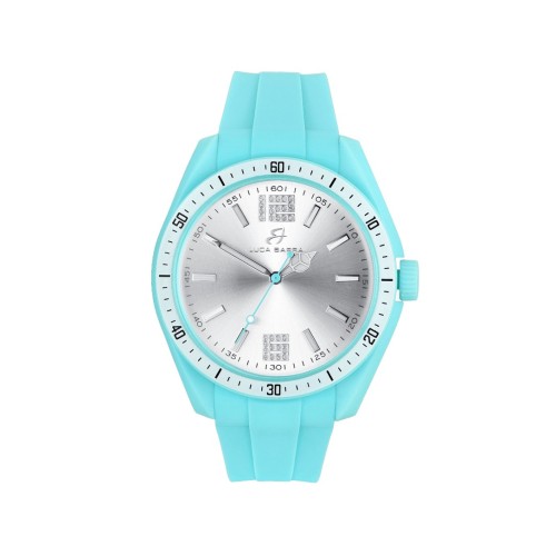 Orologio Donna in Silicone Acquamarina e Bianco