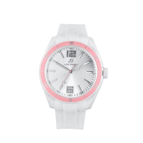 Orologio Donna in Silicone Bianco e Rosa