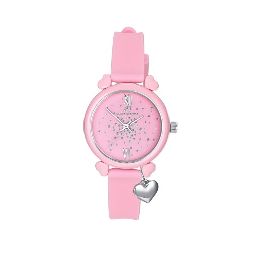 Orologio Donna in Silicone Lilla con Cristalli Bianchi