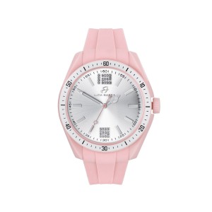 Orologio Donna in Silicone Rosa e Bianco