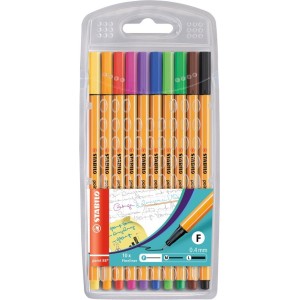 Fineliner - STABILO point 88 - Astuccio da 10 - Colori assortiti