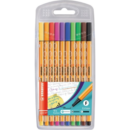 Fineliner - STABILO point 88 - Astuccio da 10 - Colori assortiti