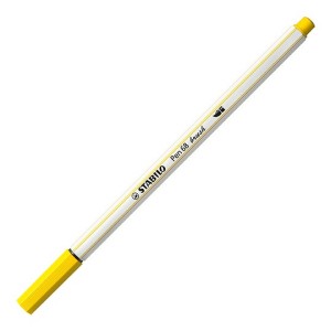 Pennarello Premium con punta a pennello - STABILO Pen 68 brush - Giallo