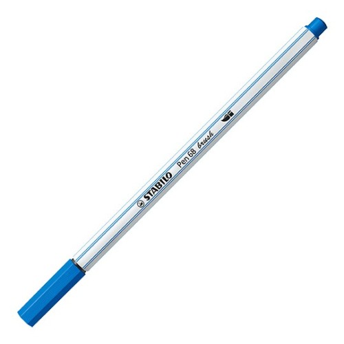 Pennarello Premium con punta a pennello - STABILO Pen 68 brush - Blu Scuro