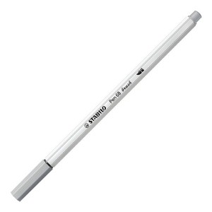 Pennarello Premium con punta a pennello - STABILO Pen 68 brush - Grigio Freddo Medio