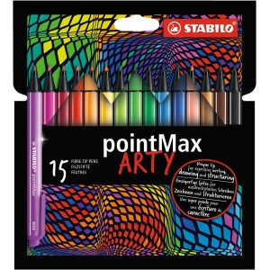 Fineliner Premium - STABILO pointMax - ARTY - Astuccio da 15 - Colori assortiti