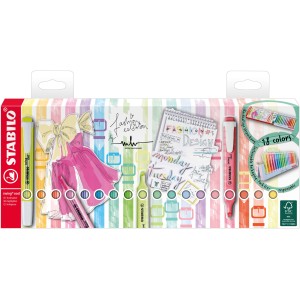 Evidenziatore - STABILO swing cool Desk-Set - 18 Colori Assortiti 8 Neon + 10 Pastel