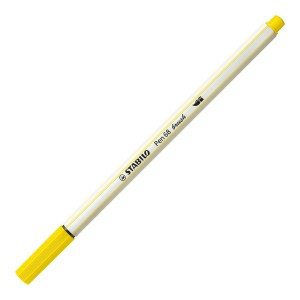 Pennarello Premium con punta a pennello - STABILO Pen 68 brush - Giallo limone