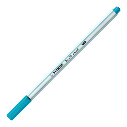 Pennarello Premium con punta a pennello - STABILO Pen 68 brush - Azzurro chiaro