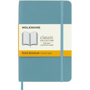 Taccuino Moleskine Copertina Morbida a Righe 9x14 Turchese