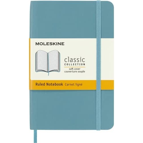 Taccuino Moleskine Copertina Morbida a Righe 9x14 Turchese