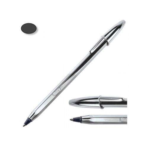 Penna Bic Cristal Silver Celebrative Nero