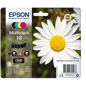 CARTUCCIA ORIGINALE EPSON C13T18064010 18 MULTIPACK BK-C-M-Y