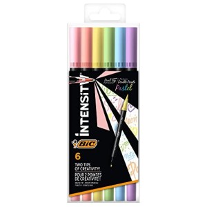 Astuccio 6 Brush Doppia Punta Set Pastel Bic Intensity