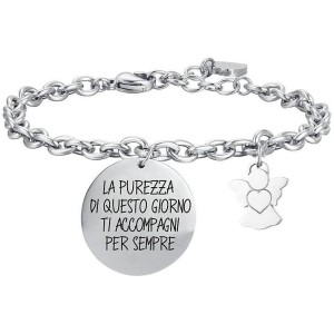 BRACCIALE DONNA IN ACCIAIO LA PUREZZA DI QUESTO GIORNO TI ACCOMPAGNI PER SEMPRE