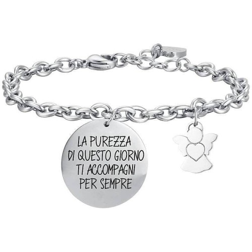 BRACCIALE DONNA IN ACCIAIO LA PUREZZA DI QUESTO GIORNO TI ACCOMPAGNI PER SEMPRE