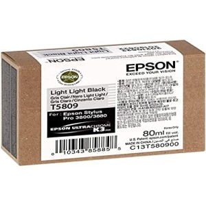 CARTUCCIA EPSON T5809 LIGHT LIGHT BLACK ORIGINALE SCADUTA 80ML