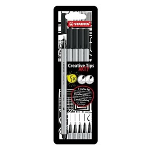 Set Multi-Liner - STABILO Creative Tips - ARTY - Astuccio da 5 - Nero