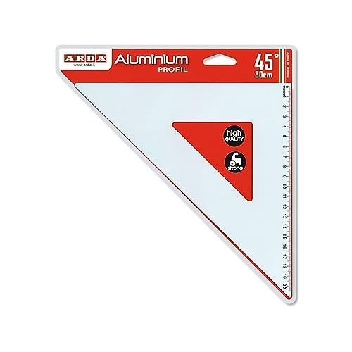 SQUADRA ARDA PROFIL ALLUMINIUM 45° 30CM ALLUMINIO