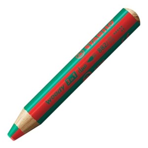 Matita colorata Multi-Funzione - STABILO woody 3 in 1 Duo - Rosso/Verde