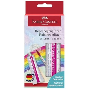 2 Tubetti Glitter Rainbow Faber-Castell