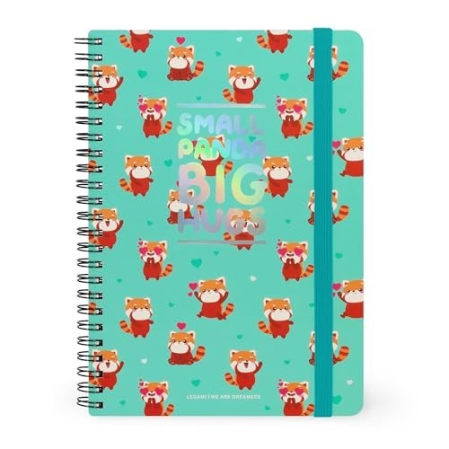 Notebook con Spirale Quaderno A5 Legami Red Panda