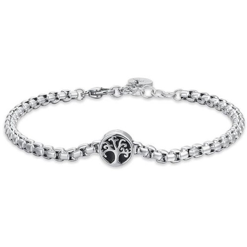 BRACCIALE UOMO IN ACCIAIO CON ALBERO DELLA VITA