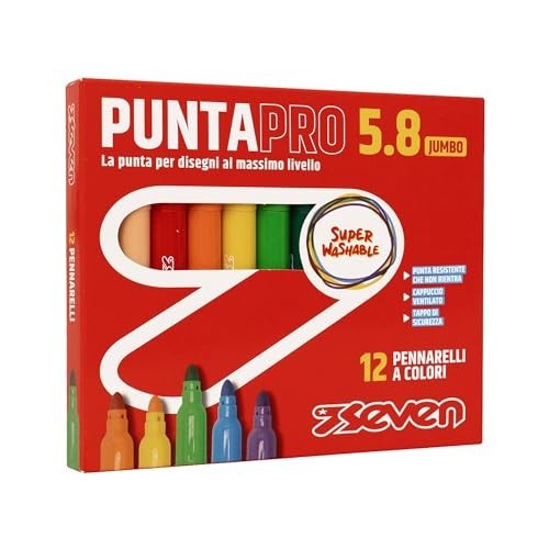 Astuccio 12 Pennarelli Punta Pro 5.8 Seven