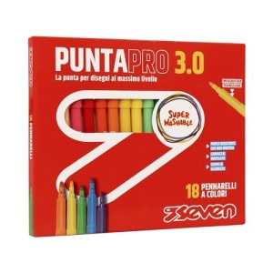 Astuccio 18 Pennarelli Punta Pro 3.0 Seven