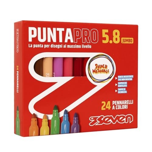 Astuccio 24 Pennarelli Punta Pro 5.8 Seven