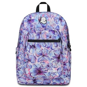 Zaino Invicta Jelek Backpack Grs Fanatsy con Peonie Violetto