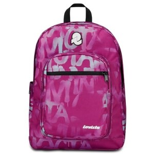 Zaino Invicta Jelek Backpack Grs Fanatsy Fucsia con Scritte