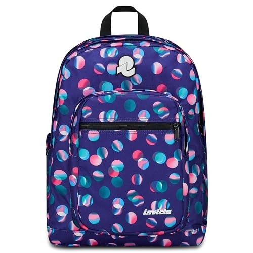 Zaino Invicta Jelek Backpack Grs Fanatsy Viola con Palline