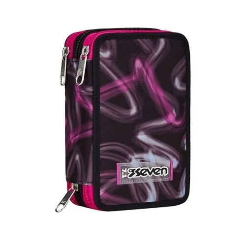 Astuccio 3 Zip Blurred Pink Seven