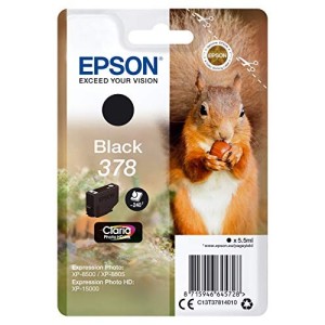 CARTUCCIA EPSON SCOIATTOLO T378BK NERO ORIGINALE