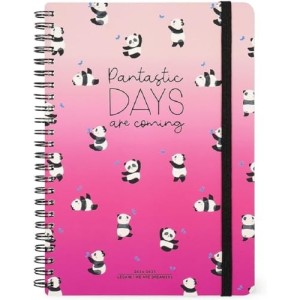 16-MONTH DIARY - 2024/2025 - LARGE WEEKLY SPIRAL BOUND DIARY - PANDA