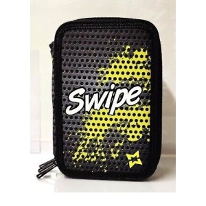 Astuccio 3 Zip Swipe Nero-Giallo