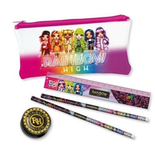 Set Stationery Astuccio Rainbow High
Con 2 Matite, Righello e Temperino