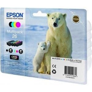 5 CARTUCCE MULTIPACK ORIGINALE EPSON T2616 + CARTUCCIA T2611 PHOTO BLACK