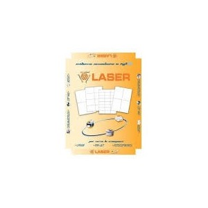 CARTA ADESIVA A4 PRETAGLIATA IN POLIESTERE TRASPARENTE OPACA X LASER 210X296 24 ETICH. F.TO 70X36 10FG