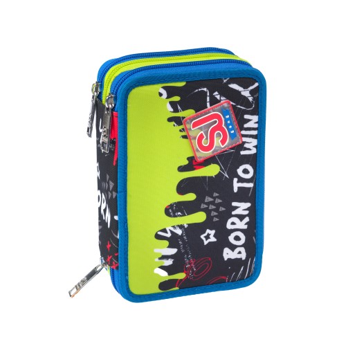 Astuccio 3 Zip SJ Gang Born to Fun Seven Maschio