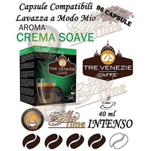 96 CAPSULE LAVAZZA A MODO MIO ''CAFFE' TRE VENEZIE'' CREMA SOAVE - TOSTAURA MEDIA