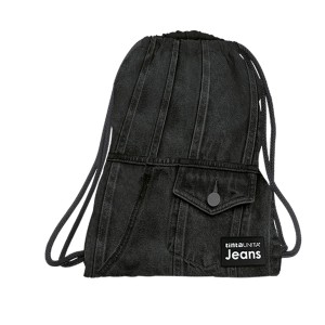 Sakky Bag Tinta Unita Jeans Nero