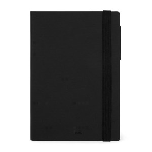 Legami - Agenda Giornaliera Grande, 12 Mesi Large,Chiusura con Elastico, Taschina Finale, Rubrica, 17 x 24 cm, Black Diamond